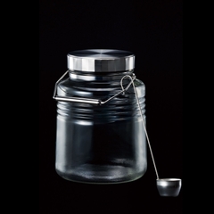 Lọ, bình thủy tinh 3L, 4L, 5L, 8L ngâm, đựng thực phẩm, nắp mạ niken có muôi múc Nhật Bản Aderia