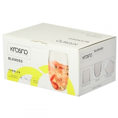 Bộ ly, cốc thủy tinh 6 chiếc bầu cao 370ml BLENDED Ba Lan Krosno-831923