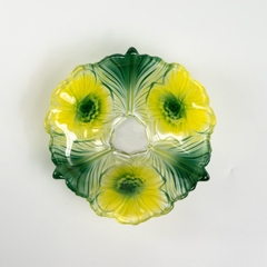 Bát thủy tinh màu xanh lá cây thả hoa, đựng hoa quả Walther-Glas: Miranda Jungle