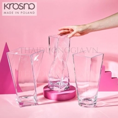 Bình hoa pha lê CASUAL dáng xoay cao 28cm Ba Lan Krosno – 868325