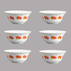 Bộ 6 bát ăn cơm 12,5cm sứ thủy tinh Rak Glass – Good Morning – K4353