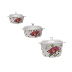 Nồi sứ thủy tinh Luminarc - Hoa Trà Đỏ