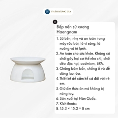 Bếp nến giữ nhiệt thức ăn sứ xương Hàn Quốc Haengnam CF6104