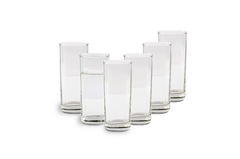 Bộ ly, cốc thủy tinh 6 chiếc  tinh cao vuông miệng 355ml Hàn Quốc The Glass-B144