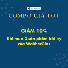 Đĩa thủy tinh màu xanh dương 24cm thả hoa, đựng hoa quả Walther-Glas: Rocks Blau-1400498