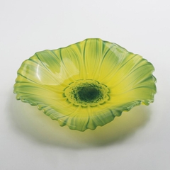 Đĩa thủy tinh màu xanh lá cây thả hoa, đựng hoa quả Walther-Glas: Susanna Jungle