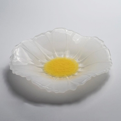 Đĩa thủy tinh màu trắng thả hoa, đựng hoa quả Walther-Glas: Susanna White Yellow