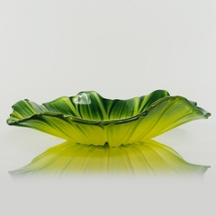 Đĩa thủy tinh màu xanh lá cây thả hoa, đựng hoa quả Walther-Glas: Susanna Jungle