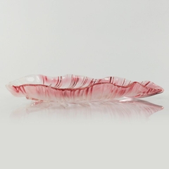 Đĩa thủy tinh màu trắng hồng 44,5cm thả hoa, đựng hoa quả Walther-Glas: Miranda Satin Rose-1213000