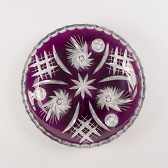 Đĩa pha lê không chì các màu bé 18cm Ba Lan Irena – Pinwheel