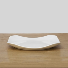 Bộ khay vuông và 4 bát tròn có nắp đựng mứt, ô mai Tết trắng sứ tro xương Hàn Quốc