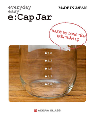 Lọ, hũ thủy tinh 200ml, 320ml, 900ml, 1800ml eCap nắp silicon dễ mở màu cam Nhật Bản Aderia
