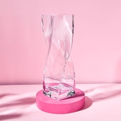 Bình hoa pha lê CASUAL dáng xoắn cao 30cm Ba Lan Krosno – 868103