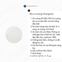 Đĩa lót bát nhỏ 13cm sứ xương Hàn Quốc Haengnam HB-2108