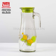 Bộ 1 bình ly 1,4 lít và 2 cốc uống nước 320ml Hàn Quốc The Glass-GI801AA