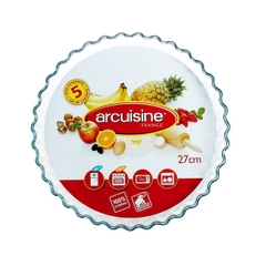 Đĩa thủy tinh vi sóng, lò nướng tròn to 27cm Pháp Arcuisine