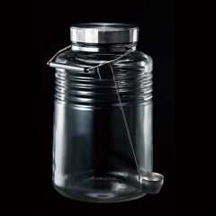 Lọ, bình thủy tinh 3L, 4L, 5L ngâm, đựng thực phẩm, nắp mạ niken có muôi múc Nhật Bản Aderia