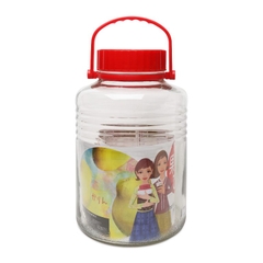 Lọ, bình thủy tinh 3L, 4L, 5L, 8L ngâm, đựng thực phẩm nắp đỏ 2 lớp Nhật Bản Aderia