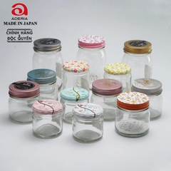 Lọ đựng gia vị, đồ khô thủy tinh nắp hợp kim chống gỉ 200ml Nhật Bản Aderia
