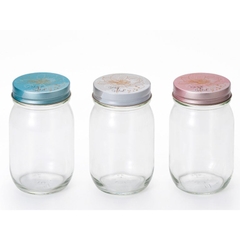 Lọ đựng gia vị, đồ khô thủy tinh nắp hợp kim chống gỉ 450ml Nhật Bản Aderia