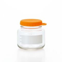 Lọ, hũ thủy tinh 200ml, 320ml, 900ml, 1800ml eCap nắp silicon dễ mở màu cam Nhật Bản Aderia