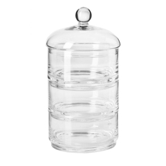 Khay, hộp pha lê 3 tầng cao 30cm đựng mứt, ô mai, bánh kẹo Ba Lan Krosno-795089