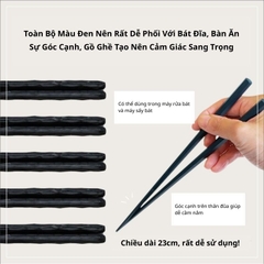 Vỉ 5 đôi đũa nhựa 23cm Nhật Bản Sunlife-316849