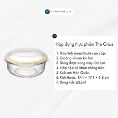 Hộp đựng thực phẩm tròn Hàn Quốc The Glass