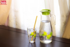 Bộ 1 bình ly 1,4 lít và 2 cốc uống nước 320ml Hàn Quốc The Glass-GI801AA