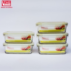 Hộp đựng thực phẩm chữ nhật 900ml Hàn Quốc The Glass-P753