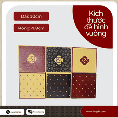 Đế lót ly bằng đá gốm họa tiết Là Hoàn Nguyên