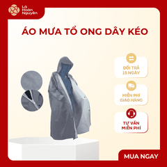 ÁO MƯA TỔ ONG DÂY KÉO