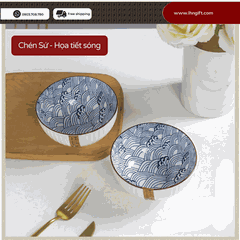 Chén sứ họa tiết
