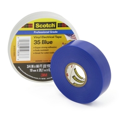 Băng keo điện vinyl 3M Scotch 35 BLUE 3/4 IN X 66 FT