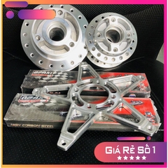 Combo Đùm Trước Sau + Lòng CNC + Căm Osaki gắn cho xe Raider/ Satria ( CÓ BÁN LẺ )