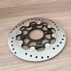 Đĩa Brcmbô size 220mm Nút inox siêu sáng màu đen Gắn Cho Các Dòng Xe 4 lỗ thông dụng Ya - Honda - Suzuki - SYM