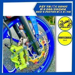 Pát trước Sonic đĩa 260/295mm xài heo 4 piston đối xứng