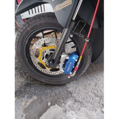 Pát trước Vario/Click/Vision đĩa 260/267mm xài heo 4 Piston đối xứng lỗ trụ 100mm