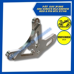 Pát sau xe Wave/Sirius/Future/Dream đĩa size 200MM xài 2 piston đối xứng Nissin/Adelin/Fando
