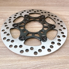 Đĩa Kingdrag size 220mm Gắn Cho Các Dòng Xe 4 lỗ thông dụng Ya - Honda - Suzuki - SYM Màu đen nút đen
