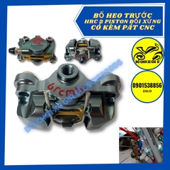 Heo trước Hrc 2 Piston đối xứng có pát nhôm CNC các dòng xe máy thông dụng