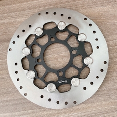 Đĩa Brcmbô size 220mm Nút inox siêu sáng màu đen Gắn Cho Các Dòng Xe 4 lỗ thông dụng Ya - Honda - Suzuki - SYM