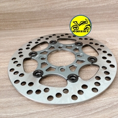 Đĩa Swit size 220mm màu xám nút đen Gắn Cho Các Dòng Xe 4 lỗ thông dụng Ya - Honda - Suzuki - SYM