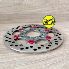 Đĩa Swit size 220mm màu Xám nút đỏ Gắn Cho Các Dòng Xe 4 lỗ thông dụng Ya - Honda - Suzuki - SYM