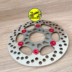 Đĩa Swit size 220mm màu Xám nút đỏ Gắn Cho Các Dòng Xe 4 lỗ thông dụng Ya - Honda - Suzuki - SYM