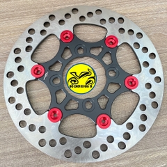 Đĩa Swit size 220mm Gắn Cho Các Dòng Xe 4 lỗ thông dụng Ya - Honda - Suzuki - SYM đen nút đỏ