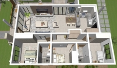 NHÀ VƯỜN 3 PHÒNG NGỦ HIỆN ĐẠI- NHÀ LẮP GHÉP KHUNG THÉP NHẸ