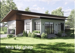 Nhà vườn lắp ghép-  Khung nhà thép vững chắc.