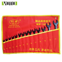 Bộ Cờ Lê 14 Chi Tiết Khóa Vòng Miệng Thép Đen CR-V Cao Cấp