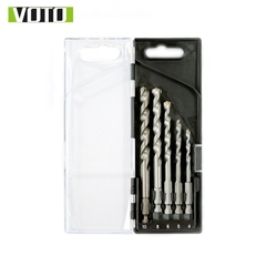 Bộ 5 Mũi Khoan Bê Tông, Khoan Tường Chuôi Lục Giác Chân Ngắn 4-10mm Hộp Nhựa